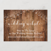 Webseite für Rustikale Braun- und Lichtereihen Begleitkarte (Vorderseite)
