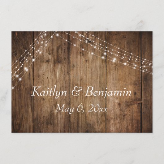 Webseite für Rustikale Braun- und Lichtereihen Begleitkarte (Rückseite)