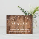 Webseite für Rustikale Braun- und Lichtereihen Begleitkarte (Stehend Vorderseite)