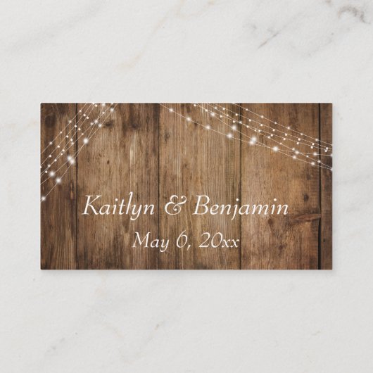 Webseite für Rustikale Braun- und Lichtereihen Begleitkarte (Rückseite)