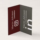 Webseiten der sozialen Medien - farbige Infos Visitenkarten (Innenseite)