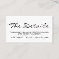 Website-Abschlusskarte für Hochzeiten