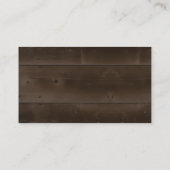 Website-Abschlusskarte für Hochzeiten | Rustikales Begleitkarte (Rückseite)