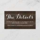 Website-Abschlusskarte für Hochzeiten | Rustikales Begleitkarte (Vorderseite)