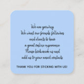 Website-Adresse ändern - Skyline Quadratische Visitenkarte (Rückseite)