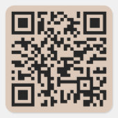 Website-Adresse für den benutzerdefinierten QR-Cod Quadratischer Aufkleber (Vorderseite)