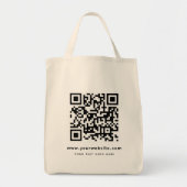 Website-Adresse QR-Code Laden Sie Ihr Logo-Lebensm Tragetasche (Vorne)