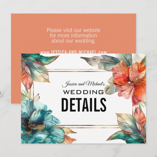 Website-Adresse + QR Hibisken Serenade Paradise Begleitkarte (Vorne/Hinten)