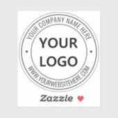 Website-Aufkleber für Firmenlogo anpassen Aufkleber (Blatt)