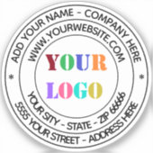 Website-Aufkleber für Firmenlogo Aufkleber (Vorderseite)