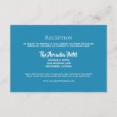 Website Beach String Lights Palm Tree Empfang Begleitkarte (Rückseite)