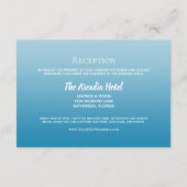 Website Beach String Lights Palms Ombre Empfang Begleitkarte (Rückseite)