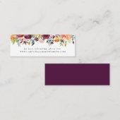 Website-Beilage für Herbsthochzeiten Mini Visitenkarte (Vorne/Hinten)