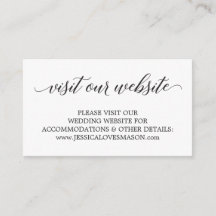 Website-Beipackkarte für Hochzeiten - Klassisches 
