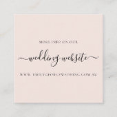 WEBSITE "BLUSH GOLD FLORAL WATERCOLOR WEDSITE" QUADRATISCHE VISITENKARTE (Rückseite)