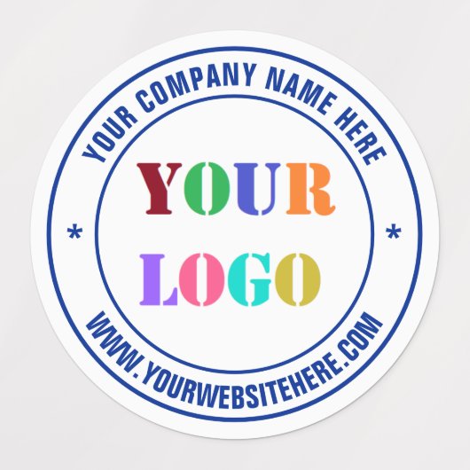 Website-Briefmarke mit benutzerdefinierten Logo-Na Etiketten (Design 1)