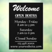 Website "Business Welcome and Open Hours" Fensteraufkleber (Blatt 3)