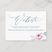 Website-Card "Dusty Blue Pink Rose" Visitenkarte (Vorderseite)