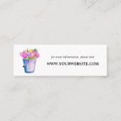 Website-Cards für trendy Blume Bucket Blume | Mini Mini Visitenkarte (Vorderseite)