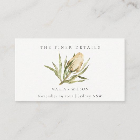 Website der Bank Bank Watercolor Floral Wedding Visitenkarte (Vorderseite)