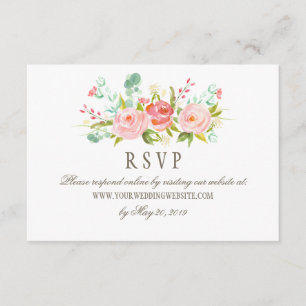 Website der Classic Rose Garden Wedding UAWG Onlin RSVP Karte