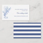 Website der Coastal Watercolor, Blau und Weiß zur  Begleitkarte (Vorne/Hinten)