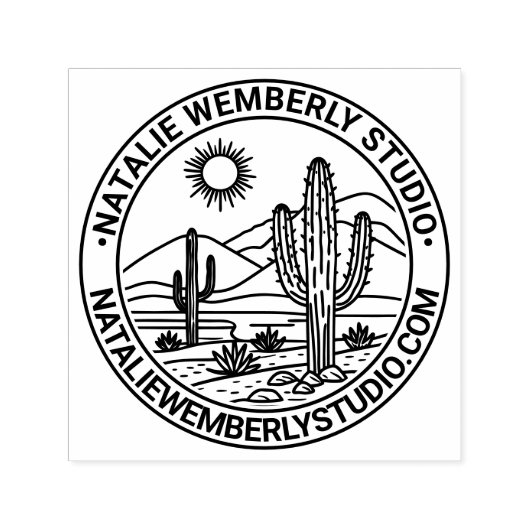 Website der Desert Cactus Landscape #1 Permastempel (Design)