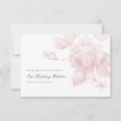 Website der eleganten botanischen Hochzeit RSVP Karte (Vorderseite)