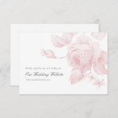 Website der eleganten botanischen Hochzeit RSVP Karte (Vorne/Hinten)