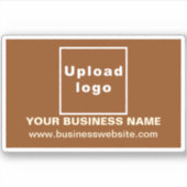 Website der Firma Brown Rectangle Vinyl Sticker (Vorderseite)