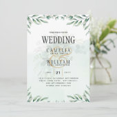 Website der Greenery Wedding Einladungen UAWG QR C (Stehend Vorderseite)