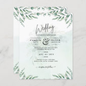 Website der Greenery Wedding Einladungen UAWG QR C (Vorne/Hinten)