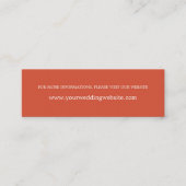 Website der indischen Blume Orange Online Wedding Mini Visitenkarte (Vorderseite)
