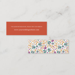 Website der indischen Blume Orange Online Wedding Mini Visitenkarte