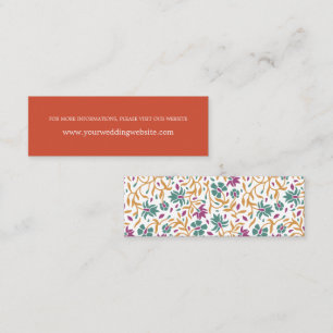 Website der indischen Blume Orange Online Wedding Mini Visitenkarte