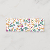 Website der indischen Blume Orange Online Wedding Mini Visitenkarte (Rückseite)