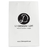 Website der individuell anpassbaren Firma Ihr Logo Mittlere Geschenktüte (Vorderseite)