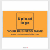 Website der Orange Large Rectangle Vinyl Aufkleber (Blatt)