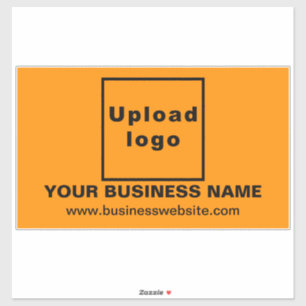 Website der Orange Large Rectangle Vinyl Aufkleber