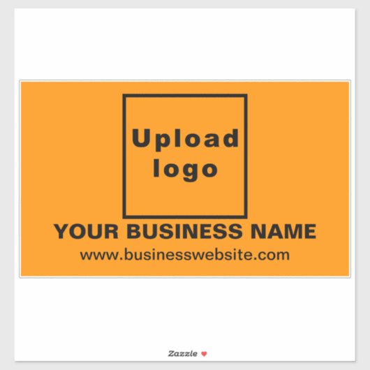 Website der Orange Large Rectangle Vinyl Aufkleber (Blatt)