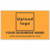 Website der Orange Large Rectangle Vinyl Aufkleber (Vorderseite)