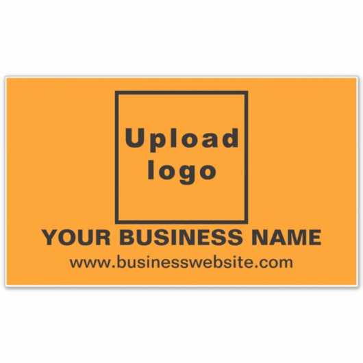 Website der Orange Large Rectangle Vinyl Aufkleber (Vorderseite)