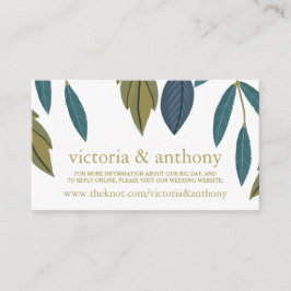Website der Rustikalen Leaf Floral Wedding Begleitkarte