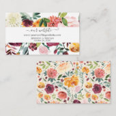 Website der toskanischen Botanischen Blumenblüten Begleitkarte (Vorne/Hinten)