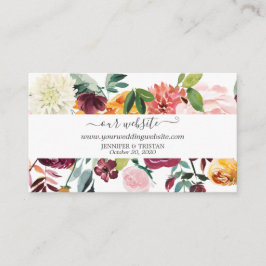 Website der toskanischen Botanischen Blumenblüten Begleitkarte