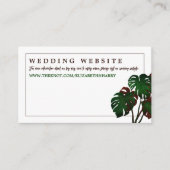 Website der Tropical Monstera Beach Wedding Begleitkarte (Vorderseite)