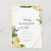 Website der tropischen Mittelmeerlemonen zur Hochz Einladung (Vorne/Hinten)