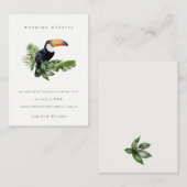 Website der Tropischen Rainforest Toucan Fauna Wed Begleitkarte (Vorne/Hinten)
