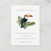 Website der Tropischen Rainforest Toucan Fauna Wed Begleitkarte (Vorderseite)