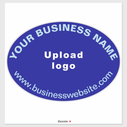 Website der Unternehmen zu Blue Large Oval Shape V Aufkleber (Blatt)